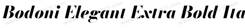 Bodoni Elegant Extra Bold Italic字体转换